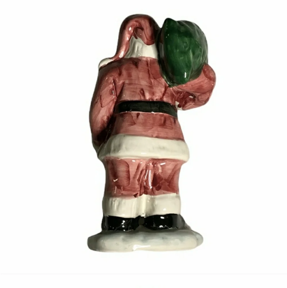 KIRKLANDS Ceramic Hand Painted Santa Statue